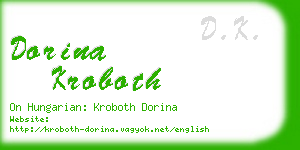 dorina kroboth business card